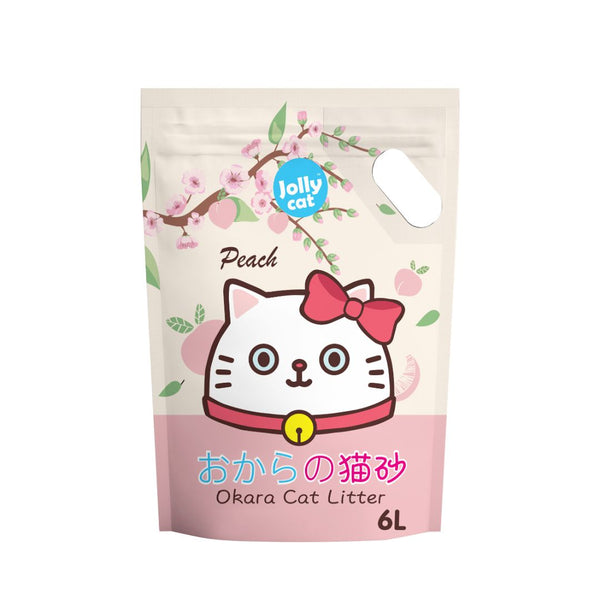 Jolly Cat Okara Peach Tofu Cat Litter, 6L