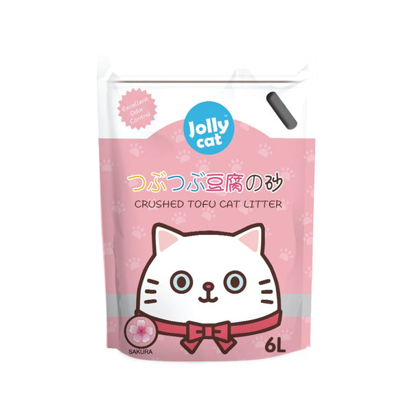 Jollycat Sakura Crushed Tofu Cat Litter, 6L