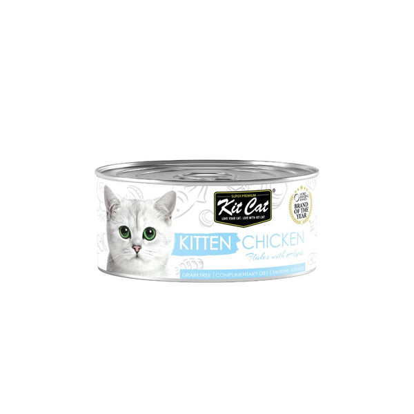 Kit Cat Kitten Chicken Flakes with Aspic Wet Cat Food, 80g