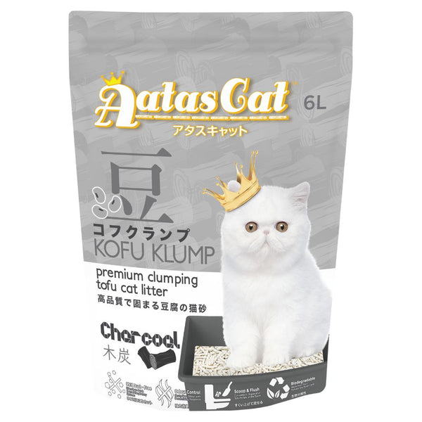 Aatas Cat Kofu Klump Charcoal Tofu Cat Litter, 6L