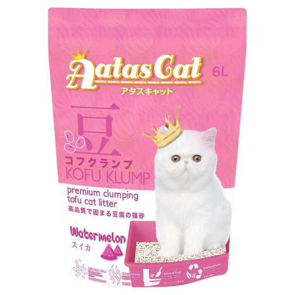 Aatas Cat Kofu Klump Watermelon Tofu Cat Litter, 6L