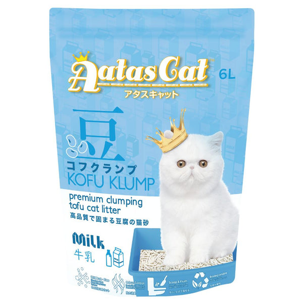 Aatas Cat Kofu Klump Milk Tofu Cat Litter, 6L