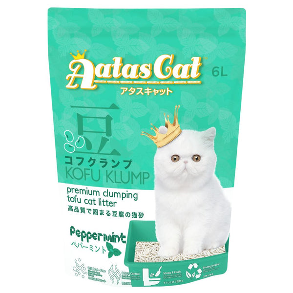 Aatas Cat Kofu Klump Peppermint Tofu Cat Litter, 6L