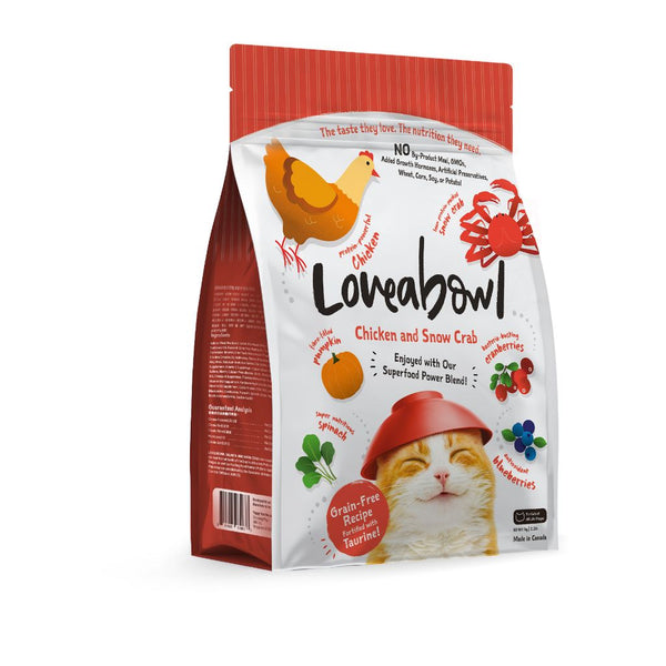 Loveabowl Grain-Free Chicken & Snow Crab Dry Cat Food (3 Sizes)