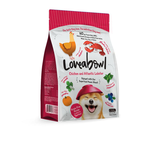 Loveabowl Grain-Free Chicken & Atlantic Lobster Dry Dog Food (4 Sizes)