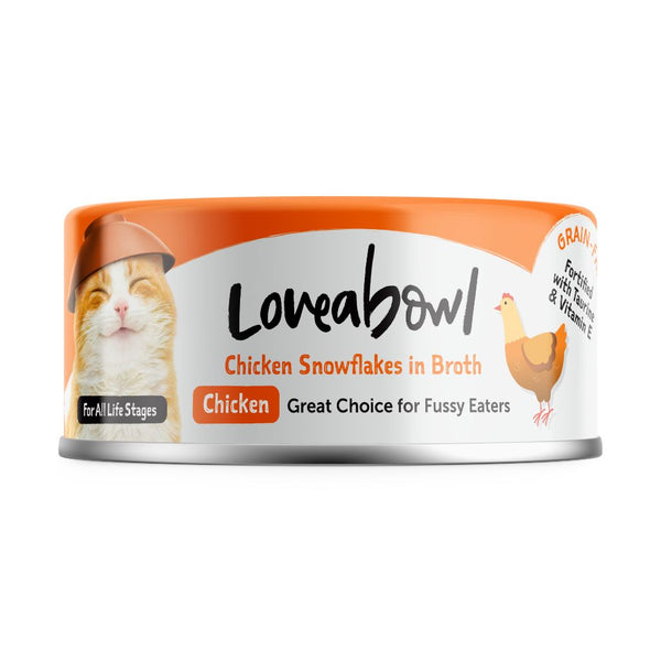 Loveabowl Chicken Snowflakes in Broth Wet Cat Food, 70g