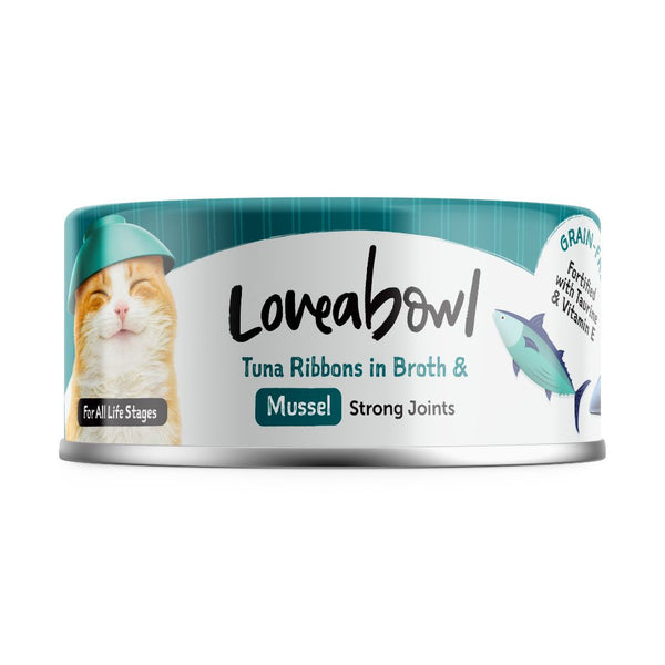 Loveabowl Tuna Ribbons in Broth with Mussel Wet Cat Food, 70g