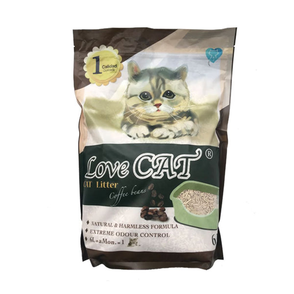 Love Cat Coffee Tofu Cat Litter, 6L