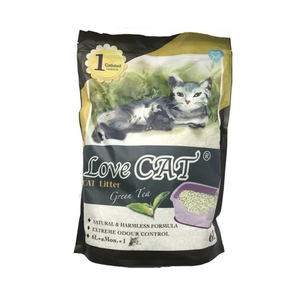 Love Cat Green Tea Tofu Cat Litter, 6L