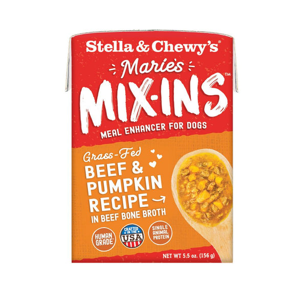 Stella & Chewy's Marie's Mix-Ins Beef & Pumpkin Recipe Wet Dog Food Topper, 5.5 oz
