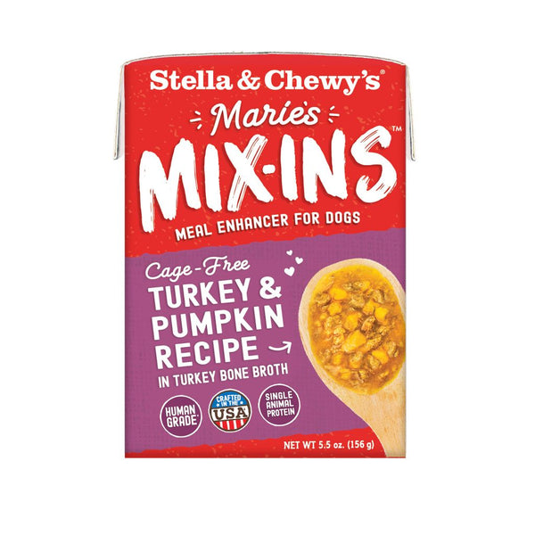 Stella & Chewy's Marie's Mix-Ins Turkey & Pumpkin Recipe Wet Dog Food Topper, 5.5 oz
