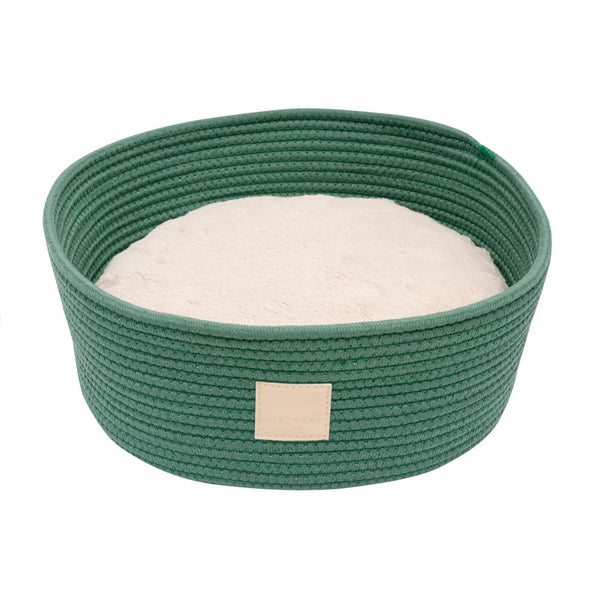 FuzzYard Life Myrtle Green Rope Basket Pet Bed