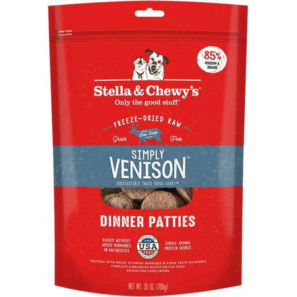 Stella & Chewy's Simply Venison Dinner Patties Freeze-Dried Raw Dog Food, 709g