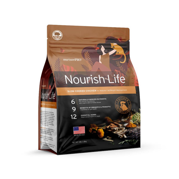 Nurture Pro Nourish Life Chicken Formula for Mature Cat 7+ Dry Cat Food (3 Sizes)