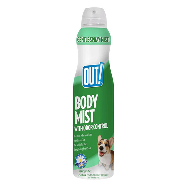 OUT! Body Mist Spring Fresh Dog Cologne, 186ml