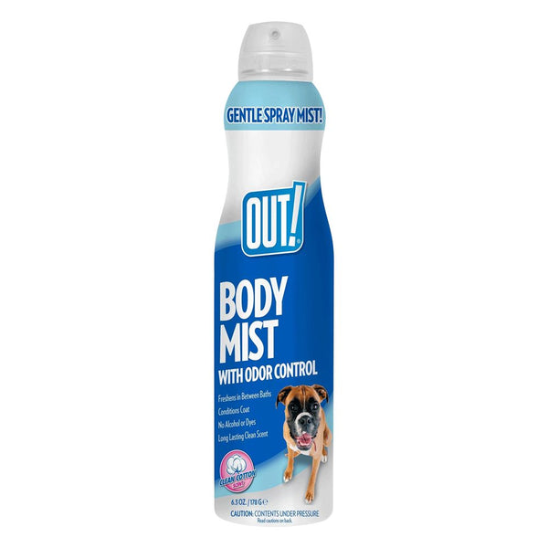 OUT! Body Mist Clean Cotton Dog Cologne, 186 ml