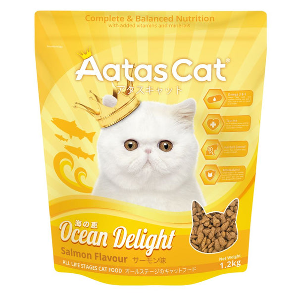 Aatas Cat Ocean Delight Salmon Flavour Dry Cat Food (2 Sizes)