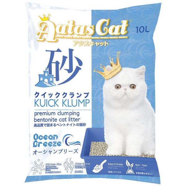 Aatas Cat Kuick Klump Ocean Breeze Bentonite Cat Litter, 10L x 6