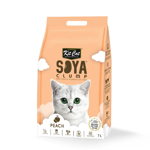 Kit Cat Soya Clump Peach Cat Litter, 7L