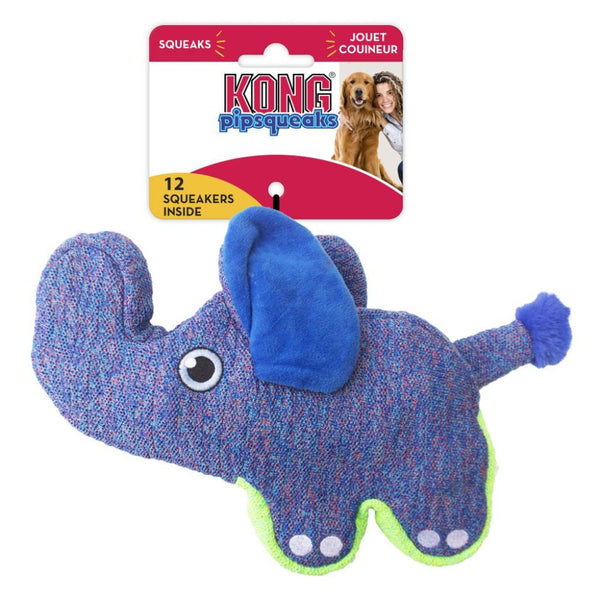 Kong PipSqueaks Elephant Dog Toy
