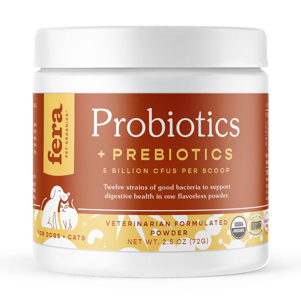 Fera Pet Organics Probiotics with Prebiotics Pet Supplement, 2.5oz