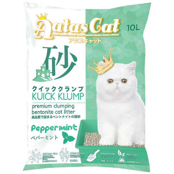 Aatas Cat Kuick Klump Peppermint Bentonite Cat Litter, 10L x 6