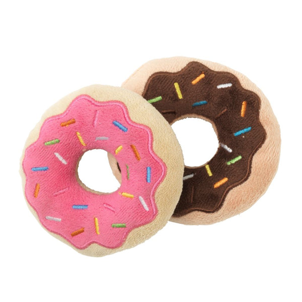FuzzYard Donuts Dog Plush Toy (2-Piece Pack)