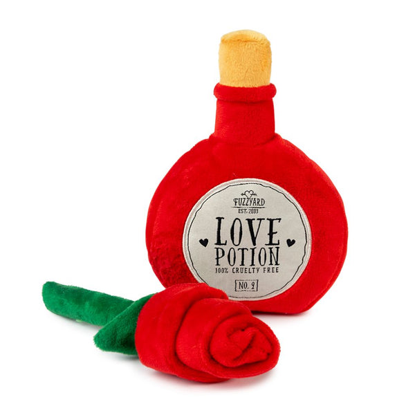 FuzzYard Love Potion & Rose Dog Plush Toy