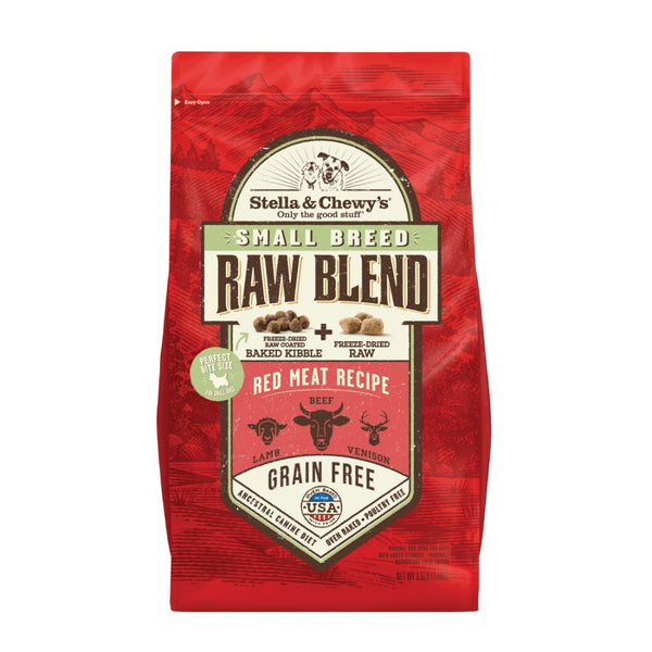Stella & Chewy's Raw Blend Small Breed Red Meat Recipe Baked Kibble Dry Dog Food, 3.5lbs