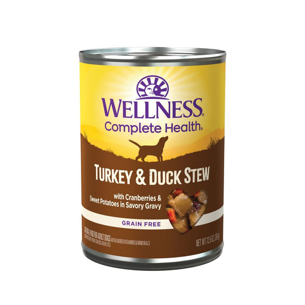 Wellness Homestyle Turkey & Duck Stew with Sweet Potatoes & Cranberries Grain-Free Wet Dog Food, 354g