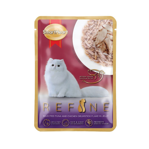 SmartHeart Tuna with Chicken Drumstick Flake in Jelly Wet Cat Food, 70g