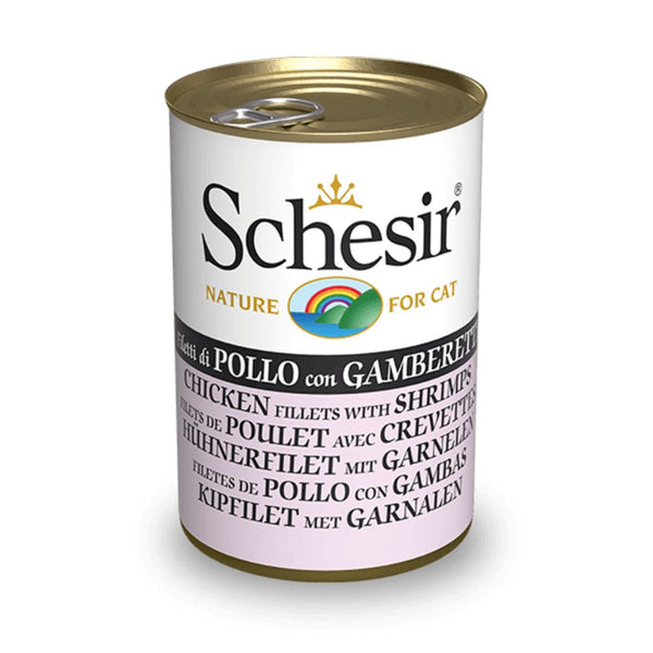 Schesir Chicken Fillets with Shrimp Wet Cat Food, 140g