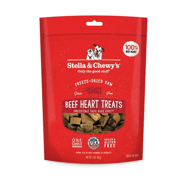 Stella & Chewy's Single Ingredient Beef Heart Freeze-Dried Dog Treats, 3oz