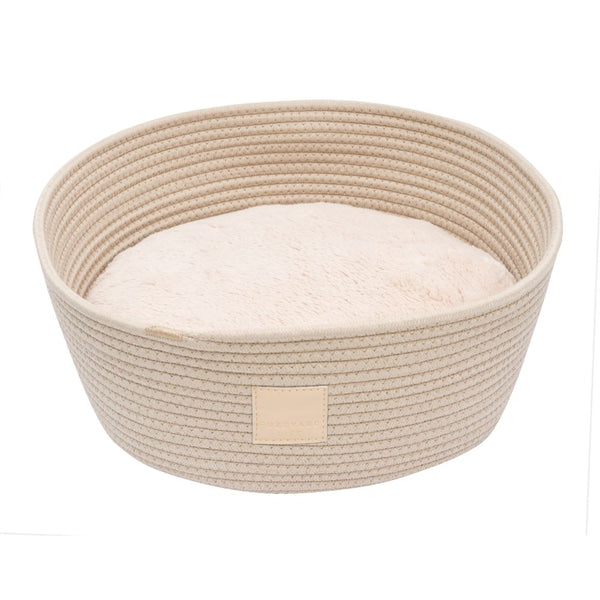 FuzzYard Life Sandstone Rope Basket Pet Bed