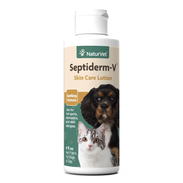Naturvet Septiderm-V® Soothing Formula Skin Care Lotion for Pets, 118ml