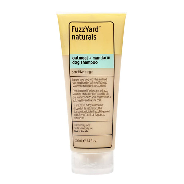 FuzzYard Sensitive Oatmeal + Mandarin Dog Shampoo, 220ml