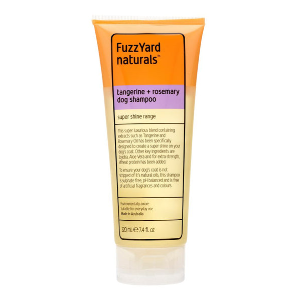 FuzzYard Super Shine Tangerine + Rosemary Dog Shampoo, 220ml