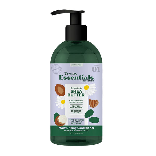 TropiClean Essentials Shea Butter Pet Conditioner, 16oz