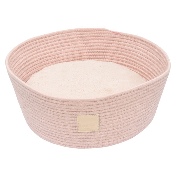 FuzzYard Life Soft Blush Rope Basket Pet Bed