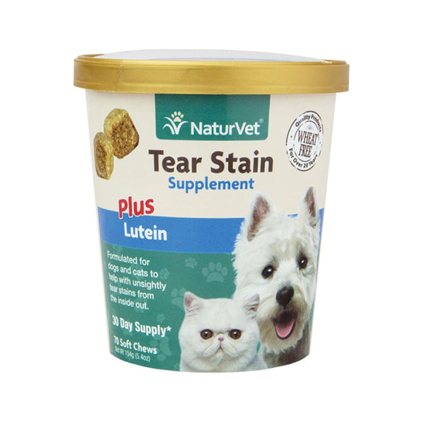 Naturvet Tear Stain Supplement Plus Lutein Soft Chews Pet Supplement, 70 ct.