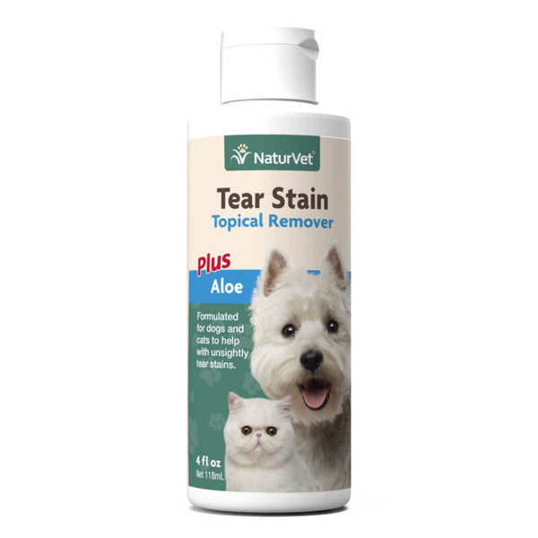 Naturvet Tear Stain Topical Remover Plus Aloe for Pets, 118ml