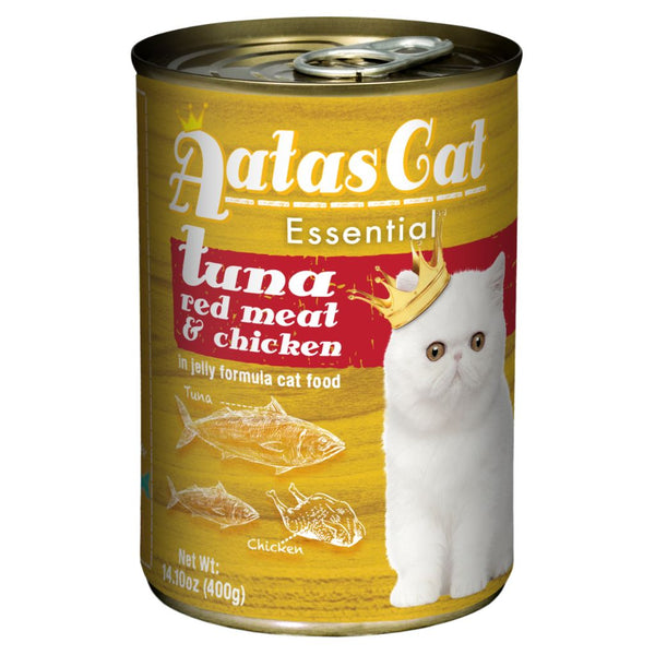 Aatas Cat Essential Tuna Red Meat & Chicken in Jelly Wet Cat Food, 400g