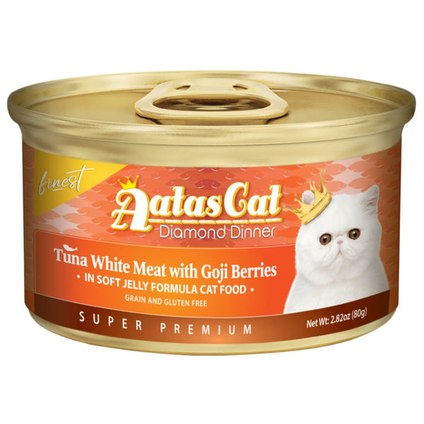 Aatas Cat Finest Diamond Dinner Tuna with Goji in Soft Jelly Wet Cat Food, 80g
