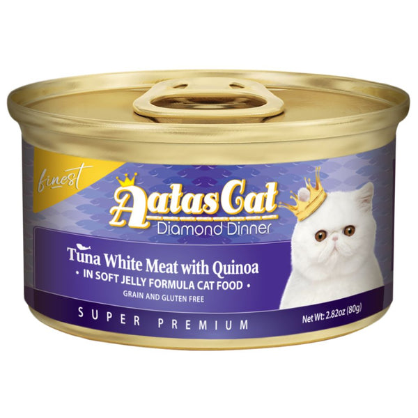 Aatas Cat Finest Diamond Dinner Tuna with Quinoa in Soft Jelly Wet Cat Food, 80g