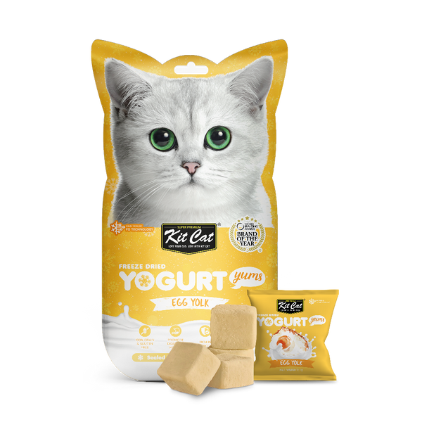 Kit Cat Yogurt Yums Egg Yolk Freeze-Dried Cat Treat (10 Pieces)