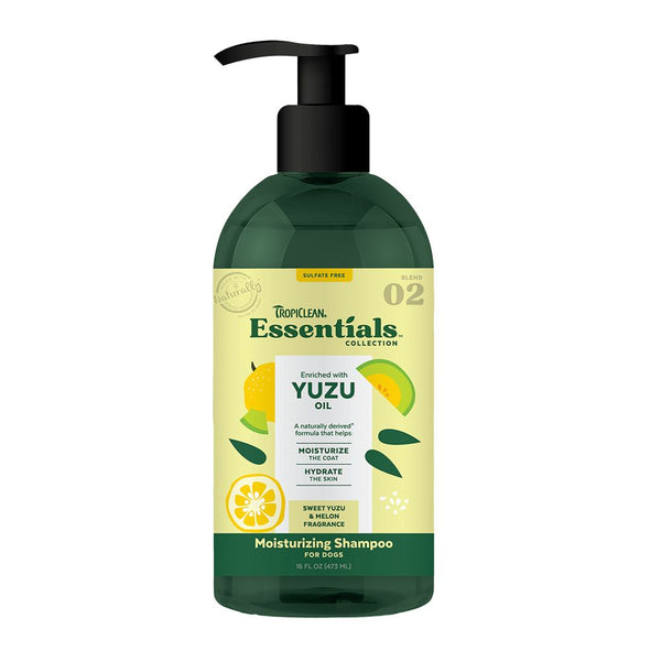 TropiClean Essentials Yuzu Fruit Dog Shampoo, 16oz