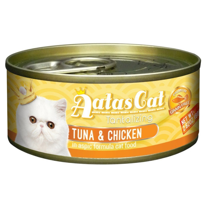 Aatas Cat Tantalizing Tuna & Chicken in Aspic Canned Cat Food, 80g.Happy Hoomans 