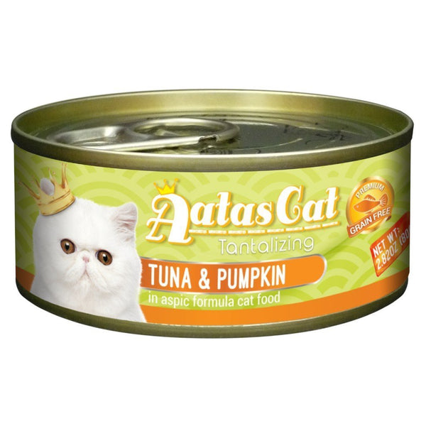 Aatas Cat Tantalizing Tuna & Pumpkin in Aspic Canned Cat Food, 80g.Happy Hoomans 