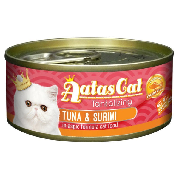 Aatas Cat Tantalizing Tuna & Surimi in Aspic Canned Cat Food, 80g.Happy Hoomans 