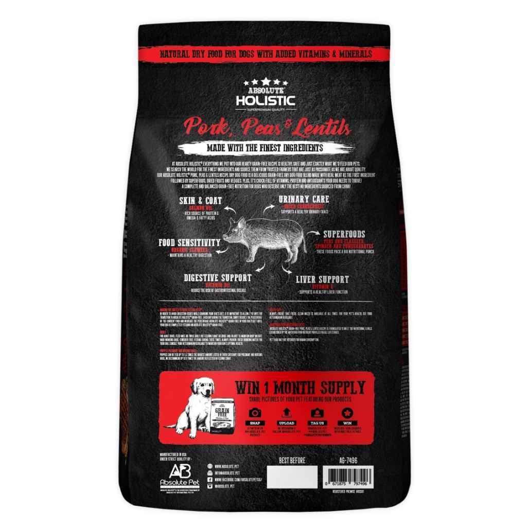 Peas and lentils store in dog food